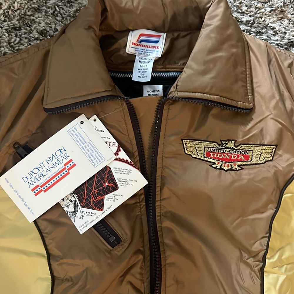 Hondaline 1970s DuPont Nylon Vintage Bomber Jacket NWT - Picture 12 of 13